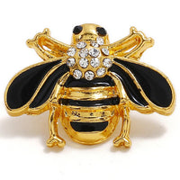 Golden Bumble Bee Sandy Snap Interchangeable Charm