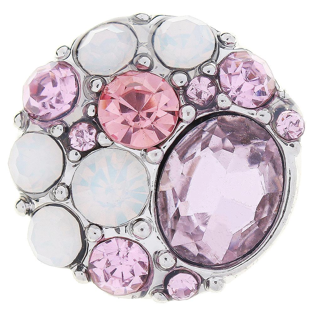 Pink Hues Crystal Sandy Snap Interchangeable Charm