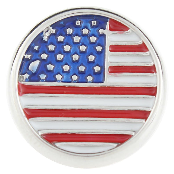U.S.A National Flag Enamel Sandy Snap Interchangeable Charm