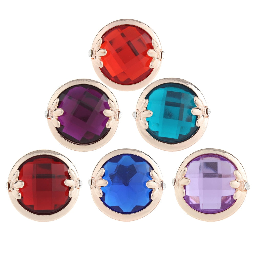 Crystal and Rose Gold Sandy Snap Interchangeable Charm