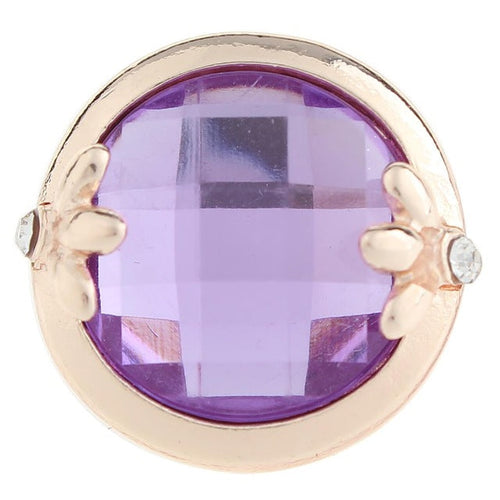 Crystal and Rose Gold Sandy Snap Interchangeable Charm