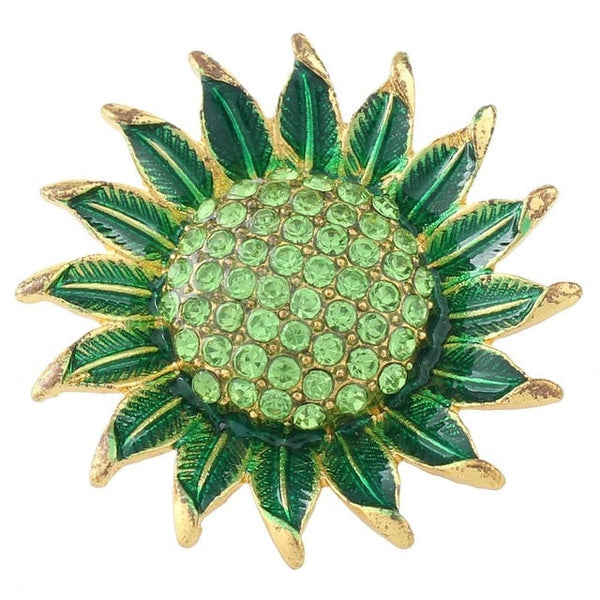 Sunflower Jeweled Sandy Snap Interchangeable Charm