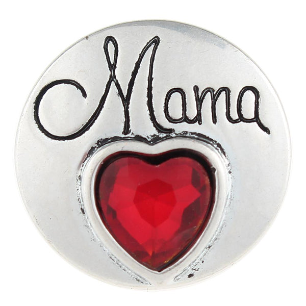 Mama Love With Ruby Hue Stone Sandy Snap Interchangeable Charm