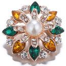 Colorful Citrine and Green Sandy Snap Interchangeable Charm