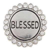 Blessed Engraved Sandy Snap Interchangeable Charm