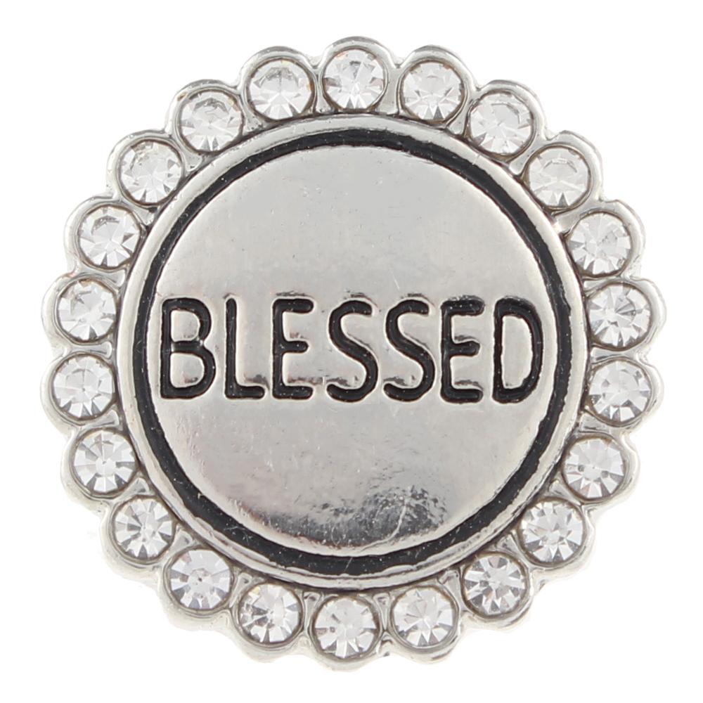Blessed Engraved Sandy Snap Interchangeable Charm