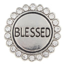 Blessed Engraved Sandy Snap Interchangeable Charm