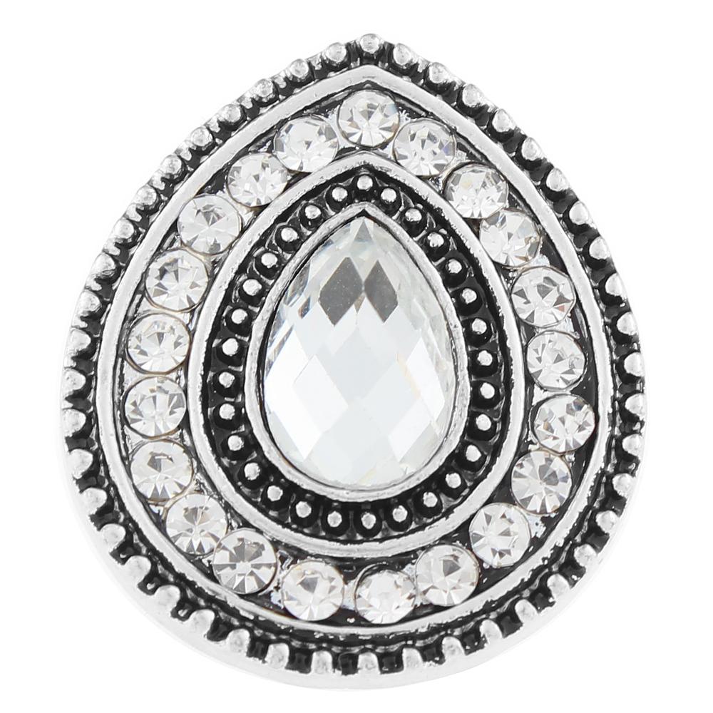 Tear Drop Crystal Sandy Snap Interchangeable Charm