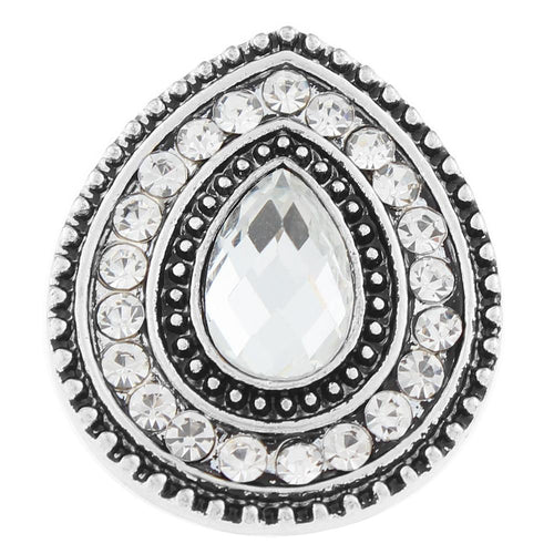 Tear Drop Crystal Sandy Snap Interchangeable Charm