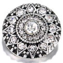 White Crystal Design Sandy Snap Interchangeable Charm