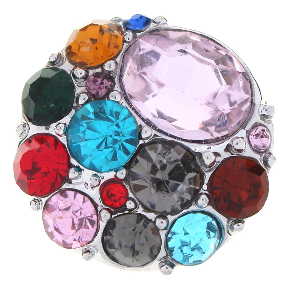 Multi-Colored Crystal Sandy Snap Interchangeable Charm