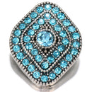 Rhomboid Sky Blue Sandy Snap Interchangeable Charm