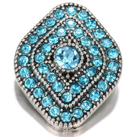 Rhomboid Sky Blue Sandy Snap Interchangeable Charm