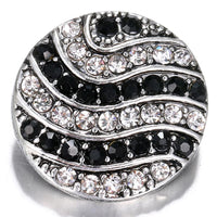 Art Design Black and White Sandy Snap Interchangeable Charm